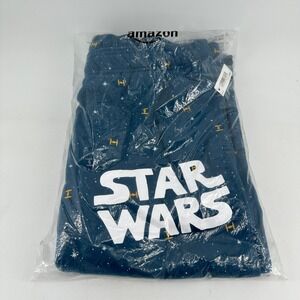 Star Wars Mens 3XL Big Blue Galaxy TIE Fighter Graphic Jogger Lounge Pants NEW